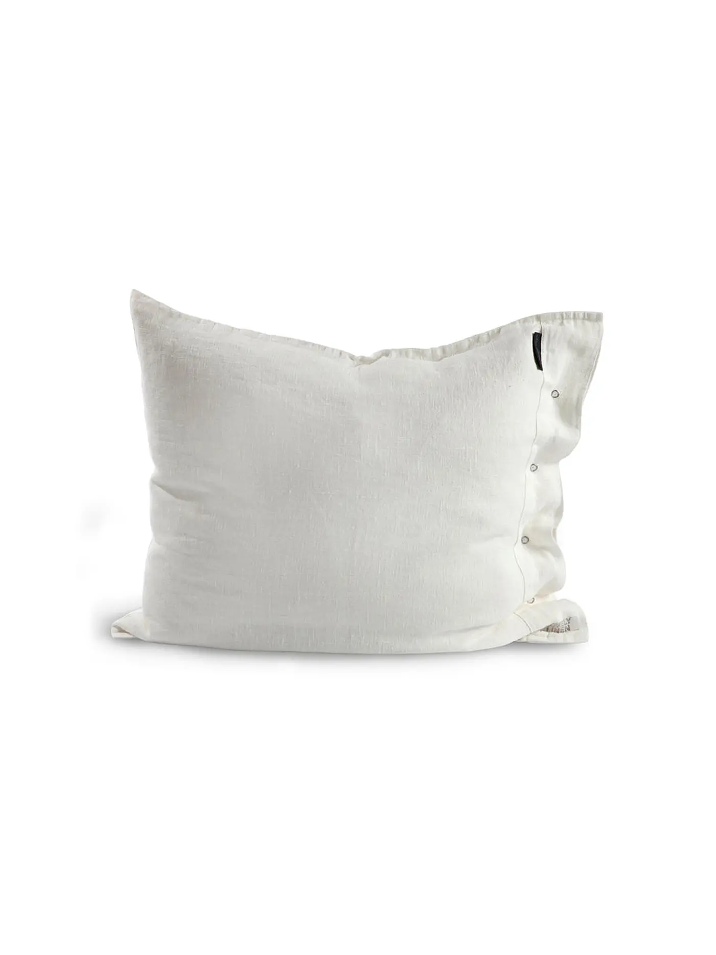 LOVELY LINEN | Leinen-Kissenbezug 70x90cm (Light Grey) | weiss